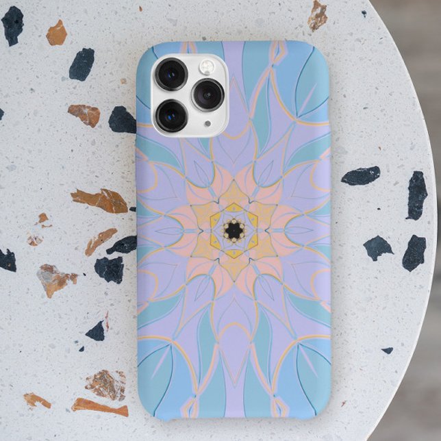 Funda De Case-Mate Para iPhone Personalizado Mandala Flor azul y amarillo (Subido por el creador)