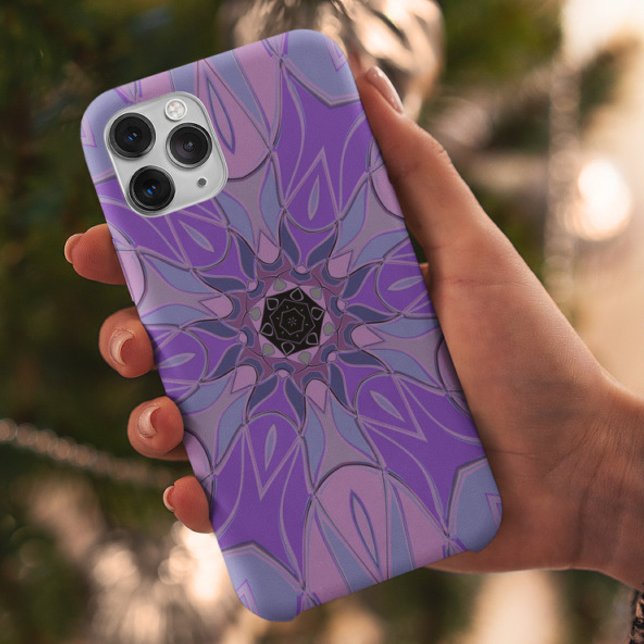 Funda De Case-Mate Para iPhone Personalizado Mandala Flor morado rosa y azul (Subido por el creador)
