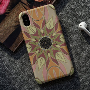 Funda Para iPhone 11 Personalizado Mandala Flor Naranja rojo y amarillo