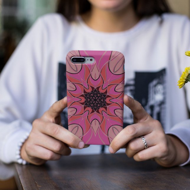 Funda De Case-Mate Para iPhone Personalizado Mandala Flor Rosa (Subido por el creador)