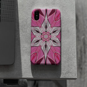 Funda Para iPhone 11 Personalizado Mandala Flor rosa y blanco