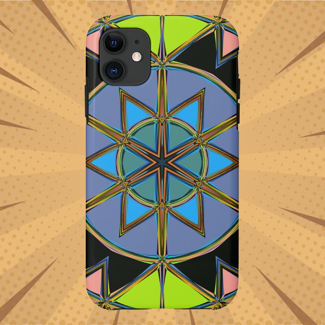 Funda De Case-Mate Para iPhone Personalizado Mandala Green Blue y Naranja (Subido por el creador)