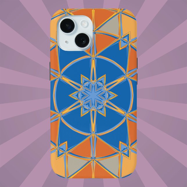 Funda De Case-Mate Para iPhone Personalizado Mandala Naranja azul y amarillo (Subido por el creador)