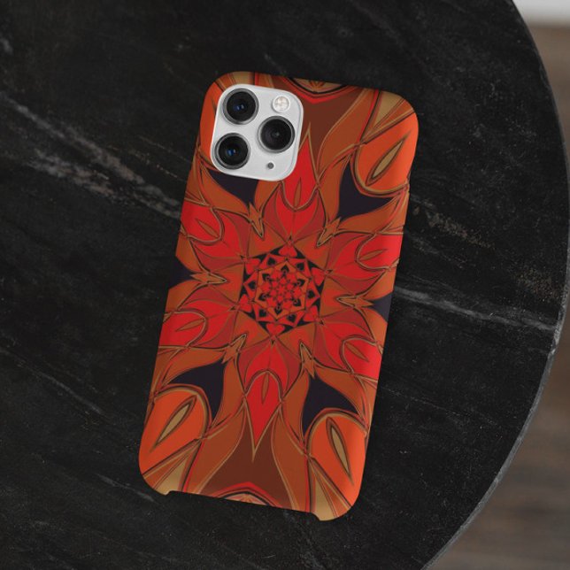 Funda De Case-Mate Para iPhone Personalizado Mandala Naranja de Flores (Subido por el creador)