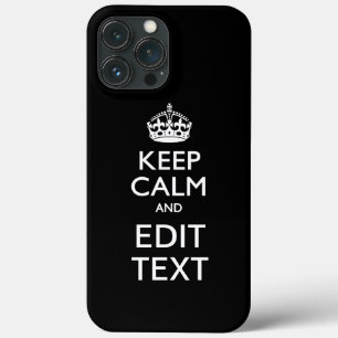 Funda Para iPhone 13 Pro Max Personalizado MANTEN LA CALMA Y Editar Texto