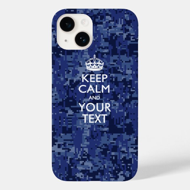 Funda De Case-Mate Para iPhone Personalizado MANTÉN LA CALMA Y Tu Texto (Reverso )