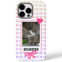 Personalizado Mascota retrato lindo Cinta rosa fot