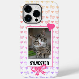 Funda Para iPhone 14 Pro Max De Case-Mate Personalizado Mascota retrato lindo Cinta rosa fot
