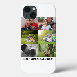 Funda Para iPhone 13 Personalizado Mejor abuelo jamás 6 collage de foto