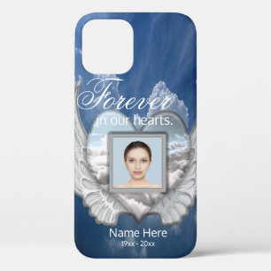Funda Para iPhone 12 Pro Personalizado Memorial Angel Wings Heart Add Photo