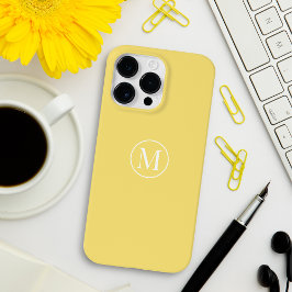 Funda Para iPhone 14 Pro Max De Case-Mate Personalizado Minimal Elegante Monograma Lemon Ama