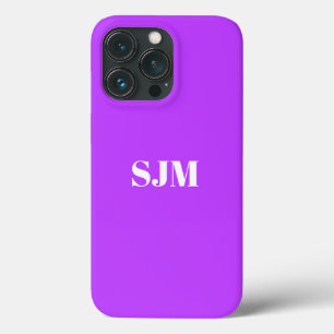 Funda Para iPhone 13 Pro Personalizado minimalista monograma nombre orquíde