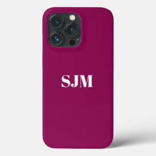 Funda Para iPhone 13 Pro Personalizado minimalista nombre en monograma ciru