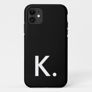 Funda Para iPhone 11 personalizado minimalista simple blanco negro inic