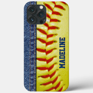 title_seo2 Personalizado Modelo amarillo Softball Red Stitch