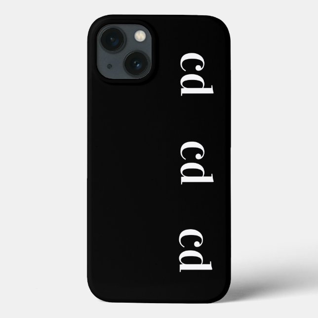 Funda De Case-Mate Para iPhone Personalizado moderno con iniciales en monograma b (Reverso)