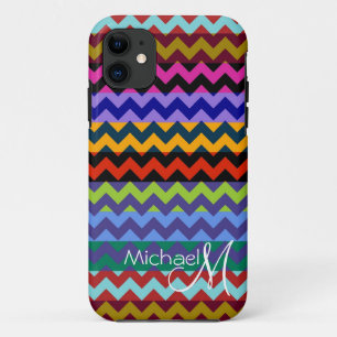title_seo2 Personalizado Monograma Chevron Geométrico Zigzag