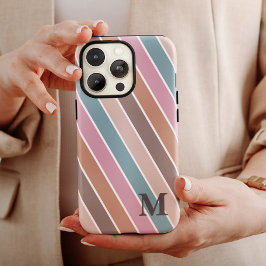 Funda Para iPhone 13 Pro Max Personalizado monograma de bandas de boho de Paste