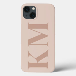 Funda Para iPhone 13 Personalizado monograma iniciales boho minimalista