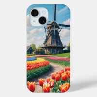 Personalizado Monograma Molino de viento Holandés 