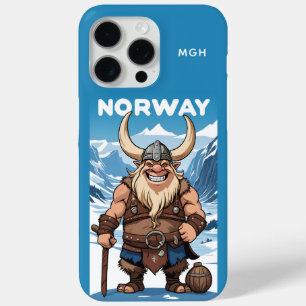 Funda Para iPhone 15 Pro Max Personalizado Monograma Noruego Troll