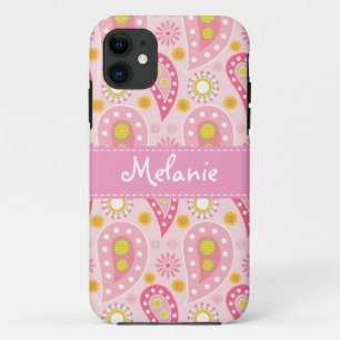 Funda Para iPhone 11 Personalizado monograma para iPhone de Pink Paisle