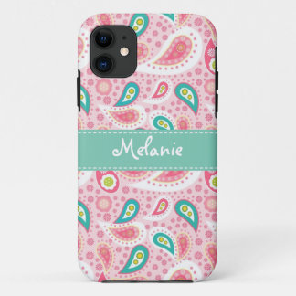 Funda Para iPhone 11 Personalizado monograma para iPhone de Pink Paisle