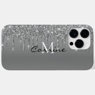 Funda Para iPhone 14 Pro Max De Case-Mate Personalizado Monograma Purpurina Plata Perfora Me
