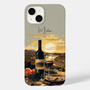 Funda Para iPhone 14 De Case-Mate Personalizado Monograma Wine Lover