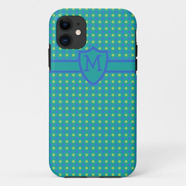 Funda De Case-Mate Para iPhone Personalizado Monogrammed iPhone 5s Estuche Polka  (Reverso)