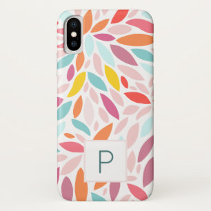 Funda Para iPhone X Personalizado Mosaico Moderno Monograma Verde azul