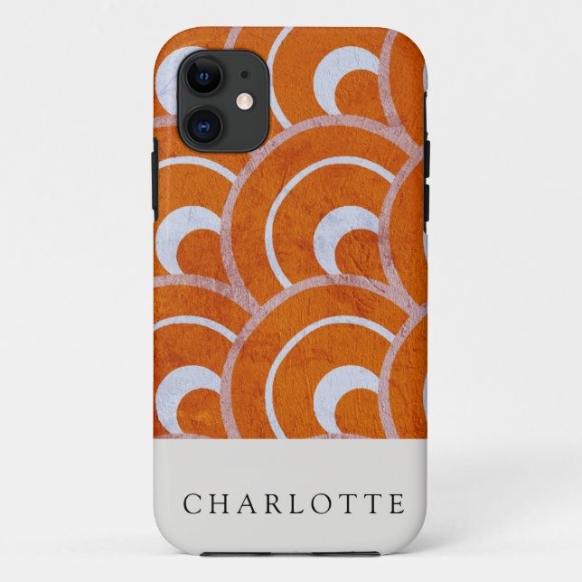 Funda De Case-Mate Para iPhone Personalizado Naranja Peacock (Reverso)