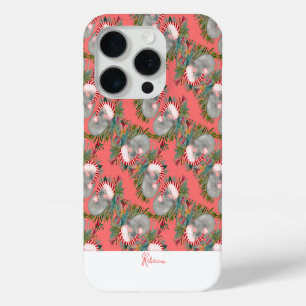 Funda Para iPhone 15 Pro Personalizado Navidades Koala Rosa