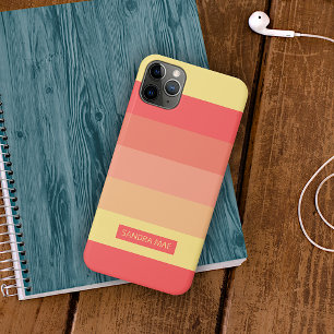 Funda Para iPhone 11 Pro Max Personalizado negrita verano Naranja amarillo Band