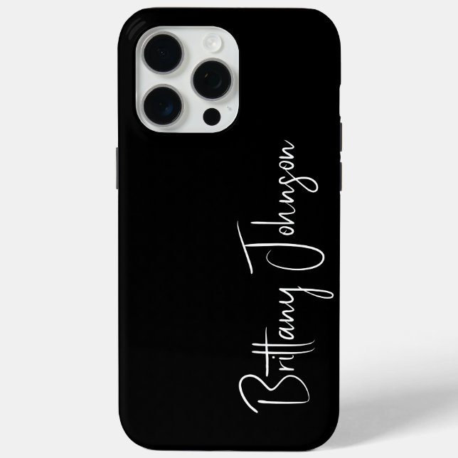 Funda De Case-Mate Para iPhone Personalizado Negro (Reverso )