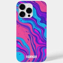 Funda Para iPhone 14 Pro Max De Case-Mate Personalizado Neon Liquid Paint Flow Magenta Naran