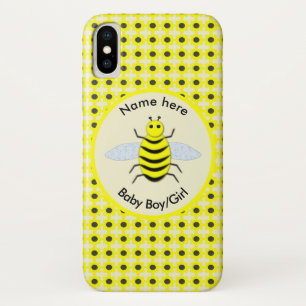 Funda Para iPhone X Personalizado Neutral de Abeja Amarilla Cute Géner