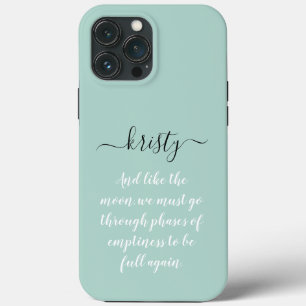 Funda Para iPhone 13 Pro Max Personalizado, nombre caligráfico, pastel