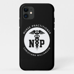 Funda Para iPhone 11 Personalizado Nurse Practicante Graduación Caduceu