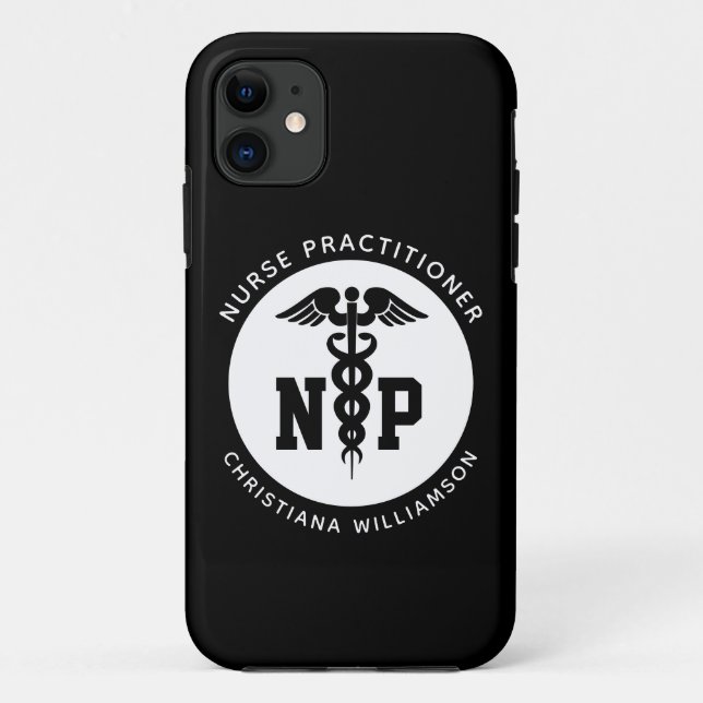 Funda De Case-Mate Para iPhone Personalizado Nurse Practicante Graduación Caduceu (Reverso)