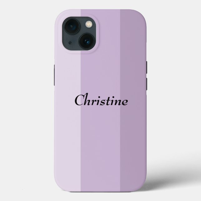 Funda De Case-Mate Para iPhone Personalizado Ombre Purple Striped (Reverso )
