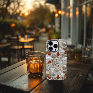 Funda Para iPhone 14 Pro De Case-Mate Personalizado otoño bordeado de flores con cita
