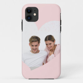 Funda Para iPhone 11 Personalizado Pareja Foto Corazón Rubor Rosa