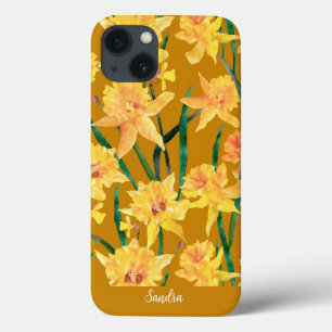 Funda Para iPhone 13 Personalizado Patrón de Daffodil