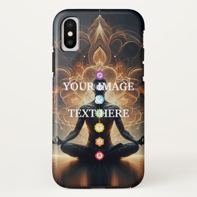 Funda De Case-Mate Para iPhone Personalizado personalizada Yoga Chakras tu propia (Reverso)