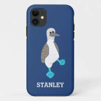 Personalizado personalizado de pájaro con pies azu