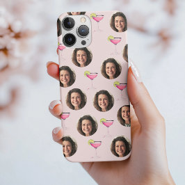Funda Para iPhone 15 Pro Personalizado Photo Face & Cocktail | Rosa persona
