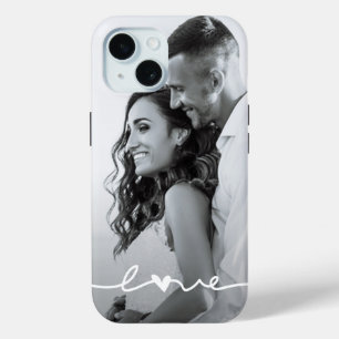Funda Para iPhone 15 Personalizado Photo Love Script