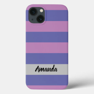 Funda Para iPhone 13 Personalizado púrpura y rosa moderno