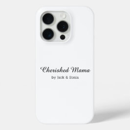 Funda Para iPhone 15 Pro Personalizado Querida Mamá, Nombre De Los Niños, M
